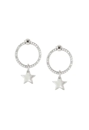 Nomination Chic & Charm CZ Circle With Star Earrings Silver