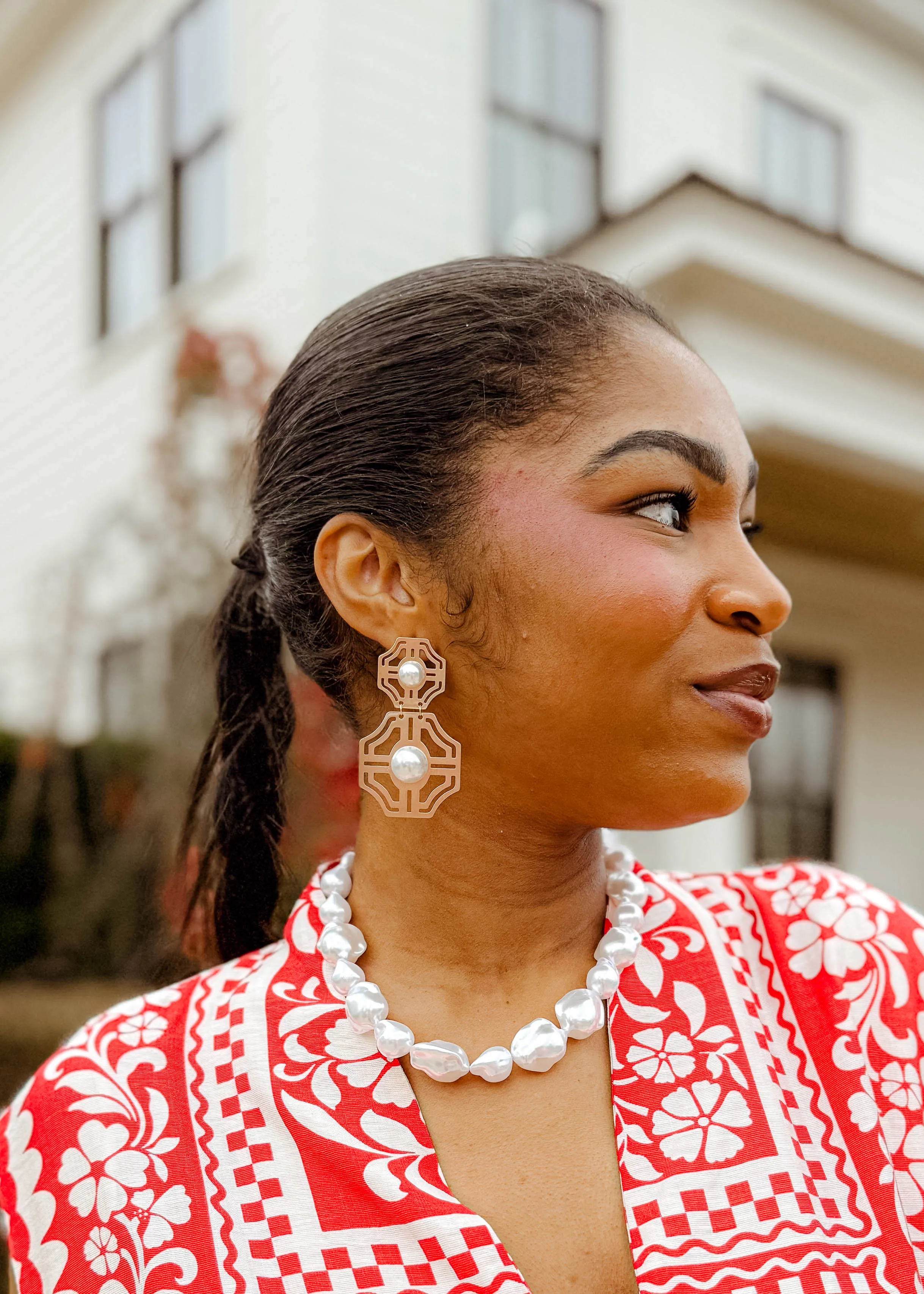 Octagon Drop Earrings