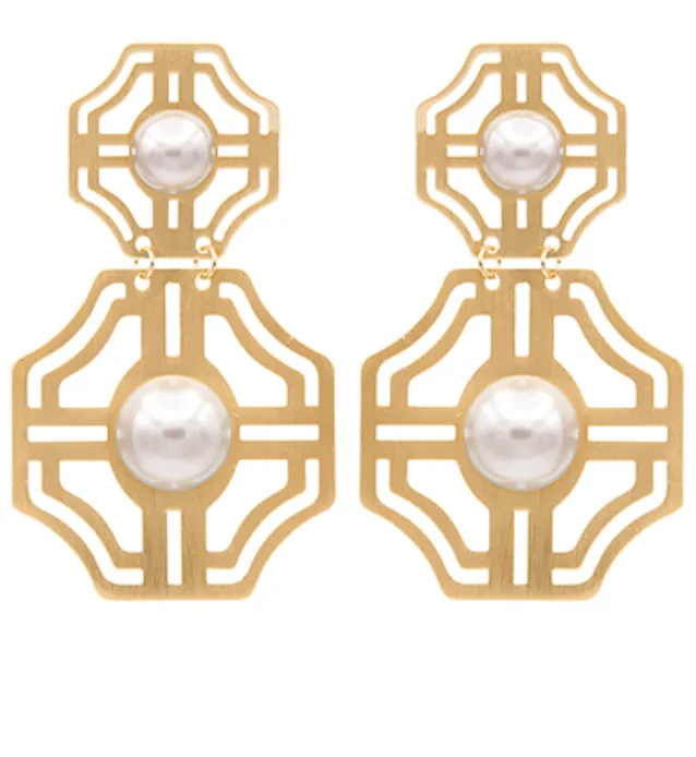 Octagon Drop Earrings