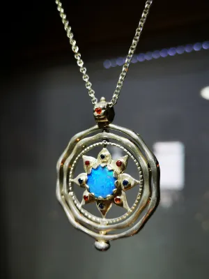 Opal Spinning Star Pendant