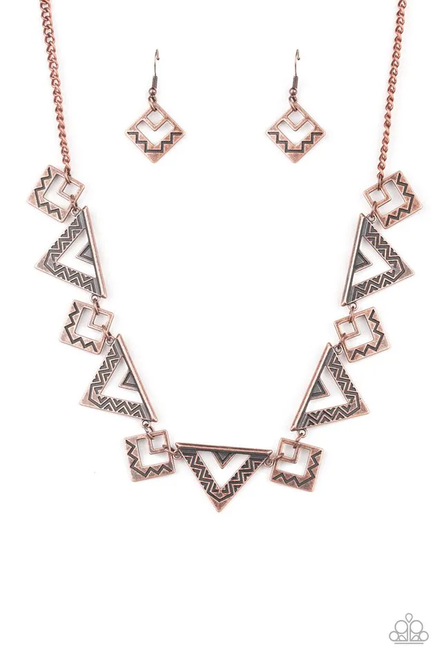 Paparazzi Necklace ~ Giza Goals - Copper