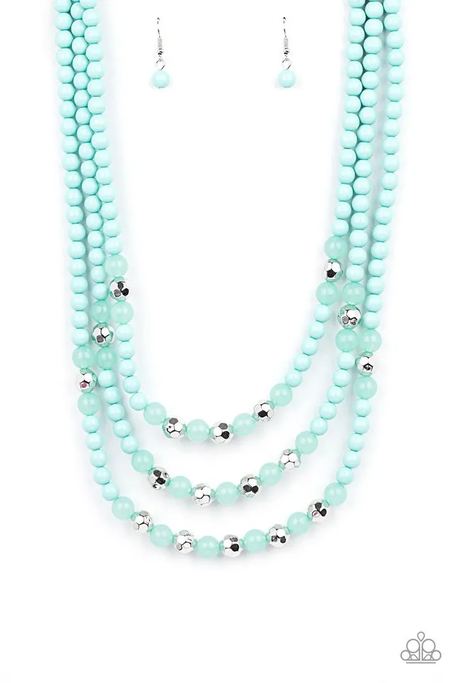 Paparazzi Necklace ~ STAYCATION All I Ever Wanted - Blue