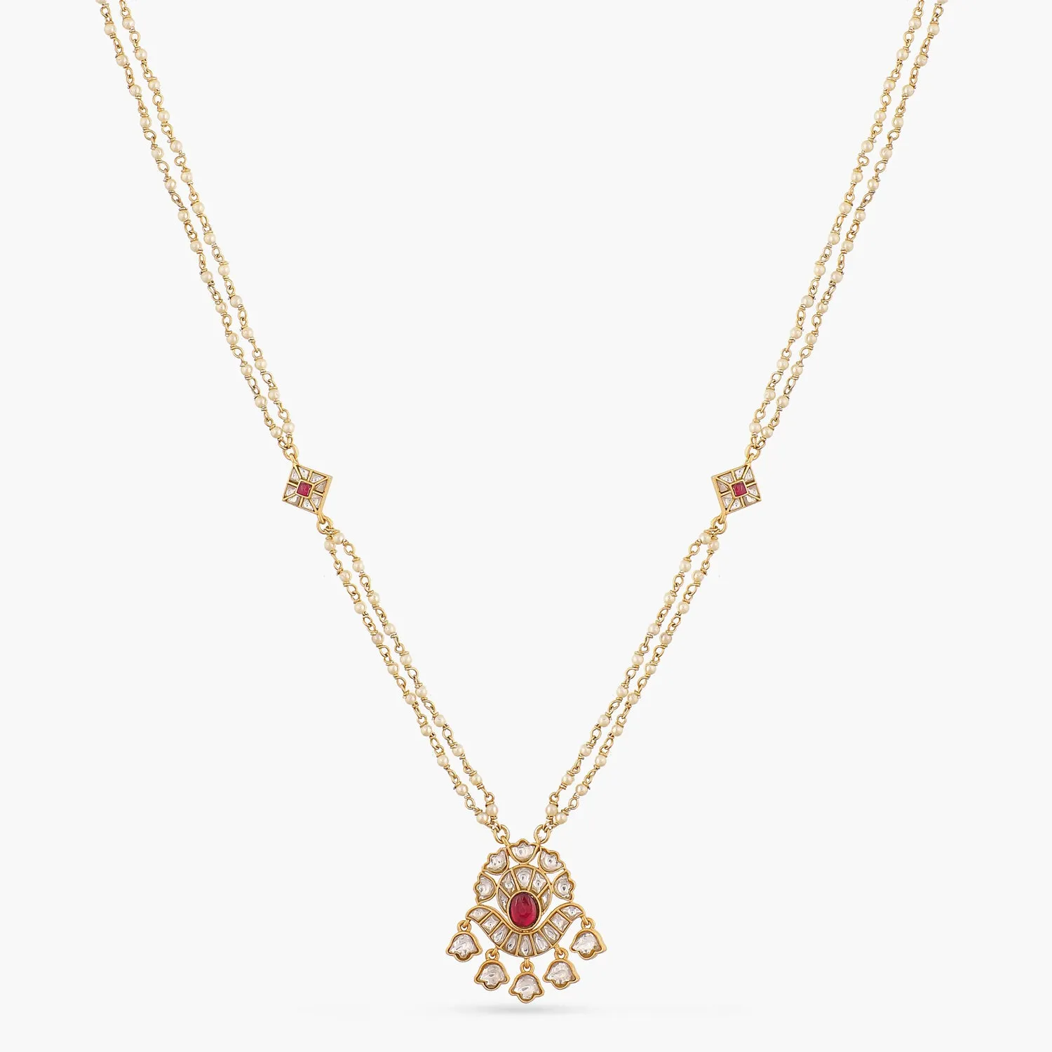 Papiha Kempu Jadau Silver Necklace