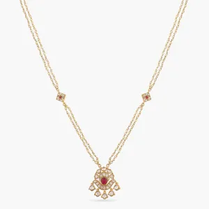 Papiha Kempu Jadau Silver Necklace