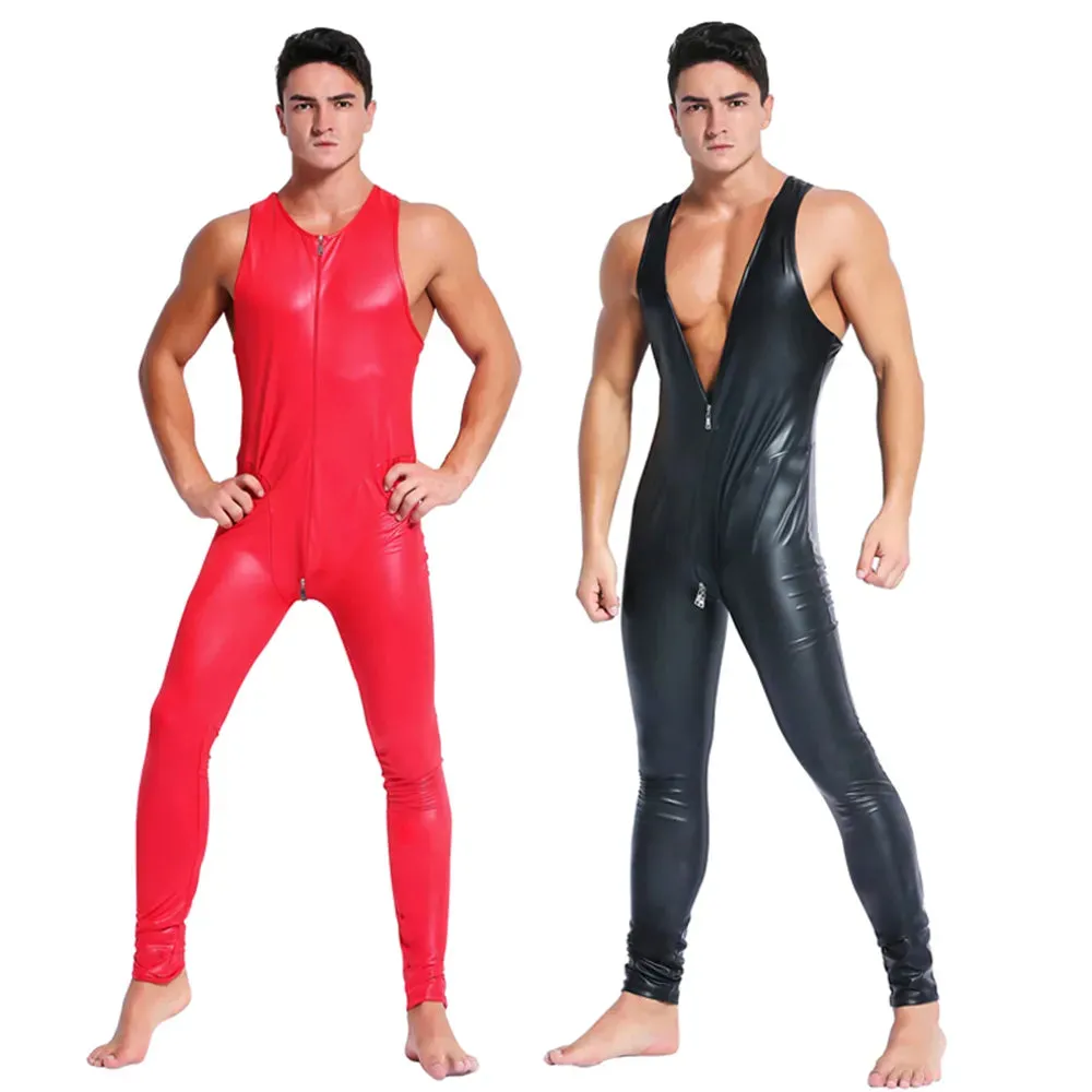 Patent Leather Showstopper Nightclub Jumpsuit