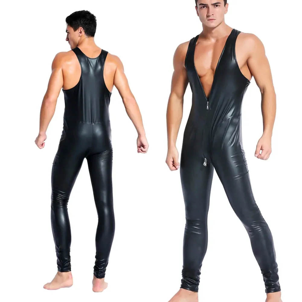 Patent Leather Showstopper Nightclub Jumpsuit