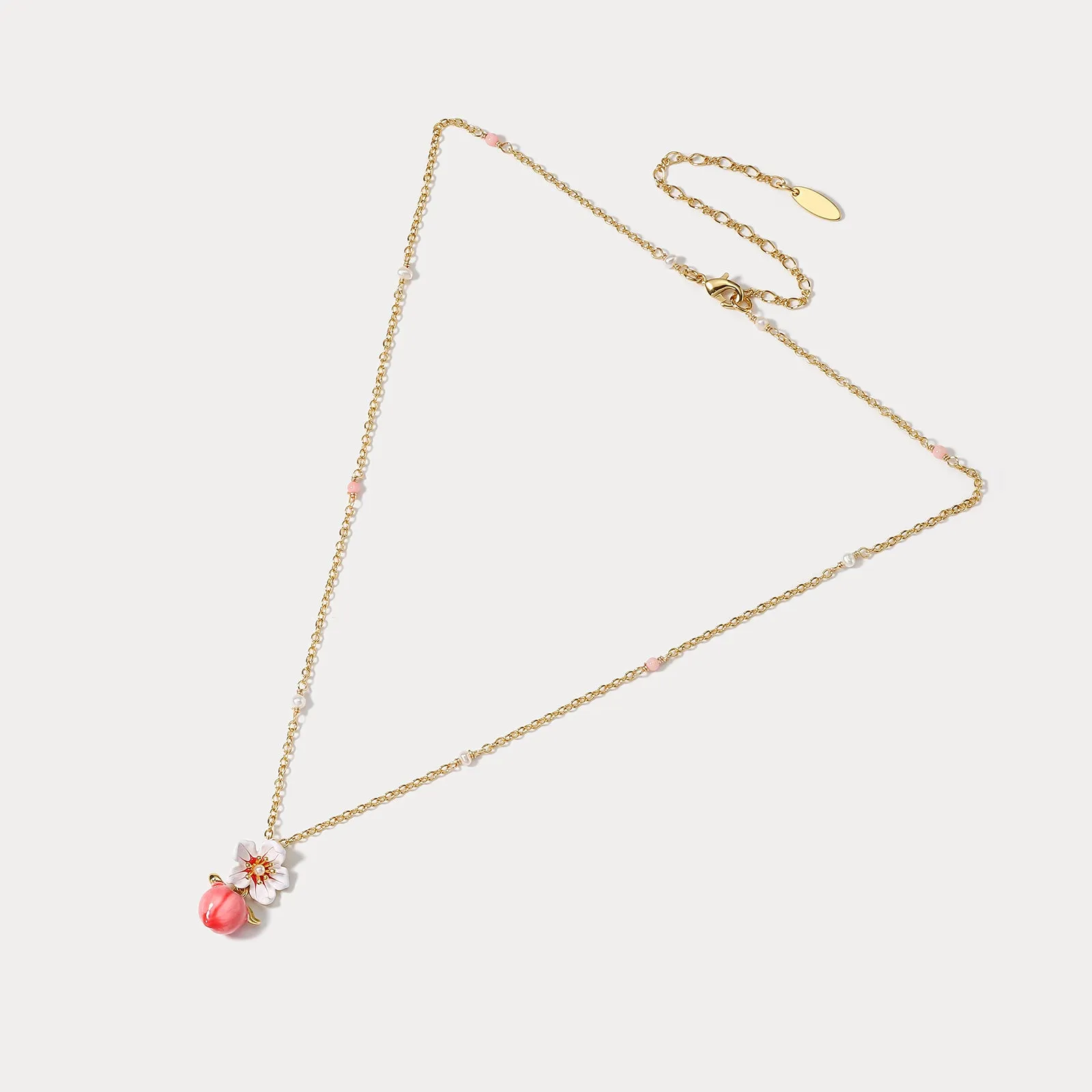 Peach Floral Necklace