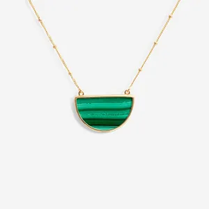 Penzance Malachite Necklace | 9ct Gold