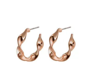 Pilgrim Rosegold Twist Hoops