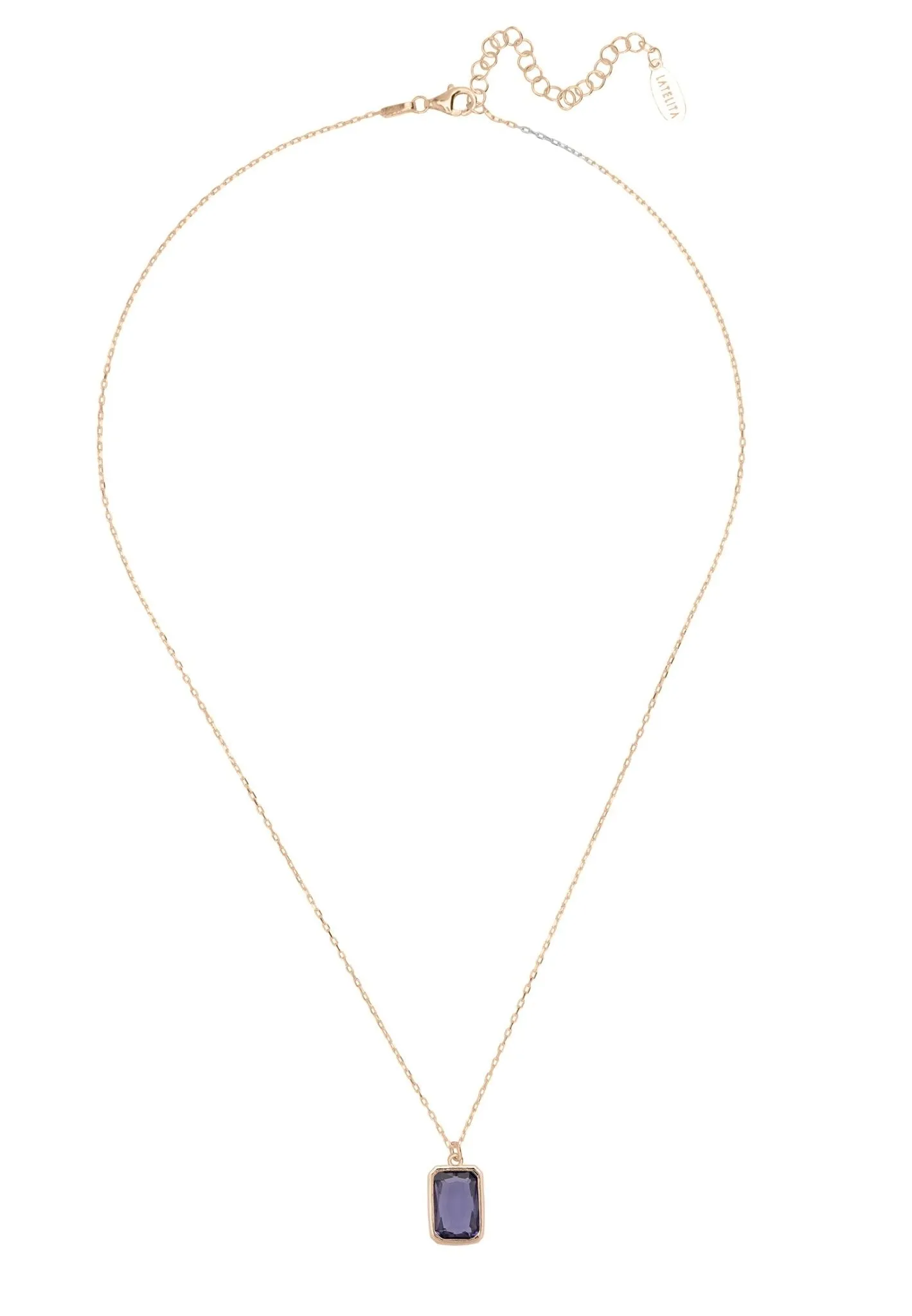 Portofino Necklace Dipped in Rose Gold Amethyst