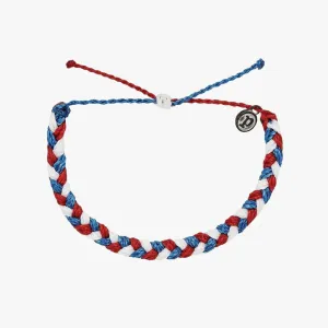 Pura Vida Red White Blue Multi Braided Bracelet