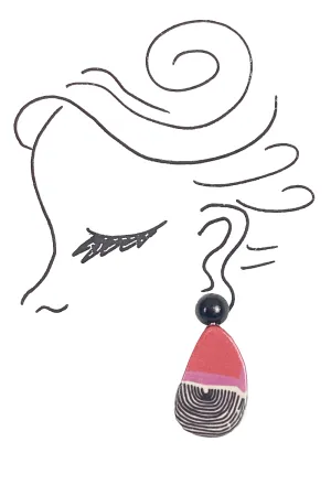 Red Pink Earrings