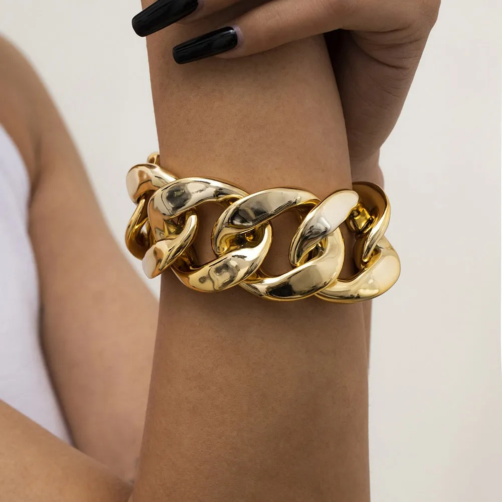 Retro Style Twist Thick Chain Bracelet