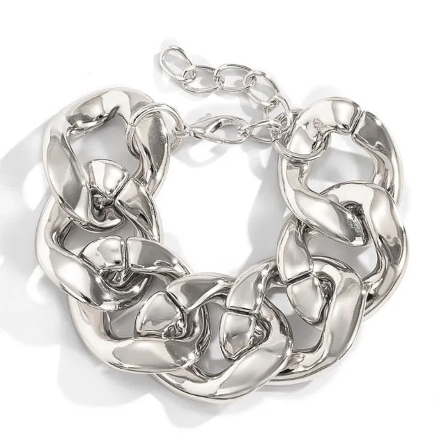 Retro Style Twist Thick Chain Bracelet