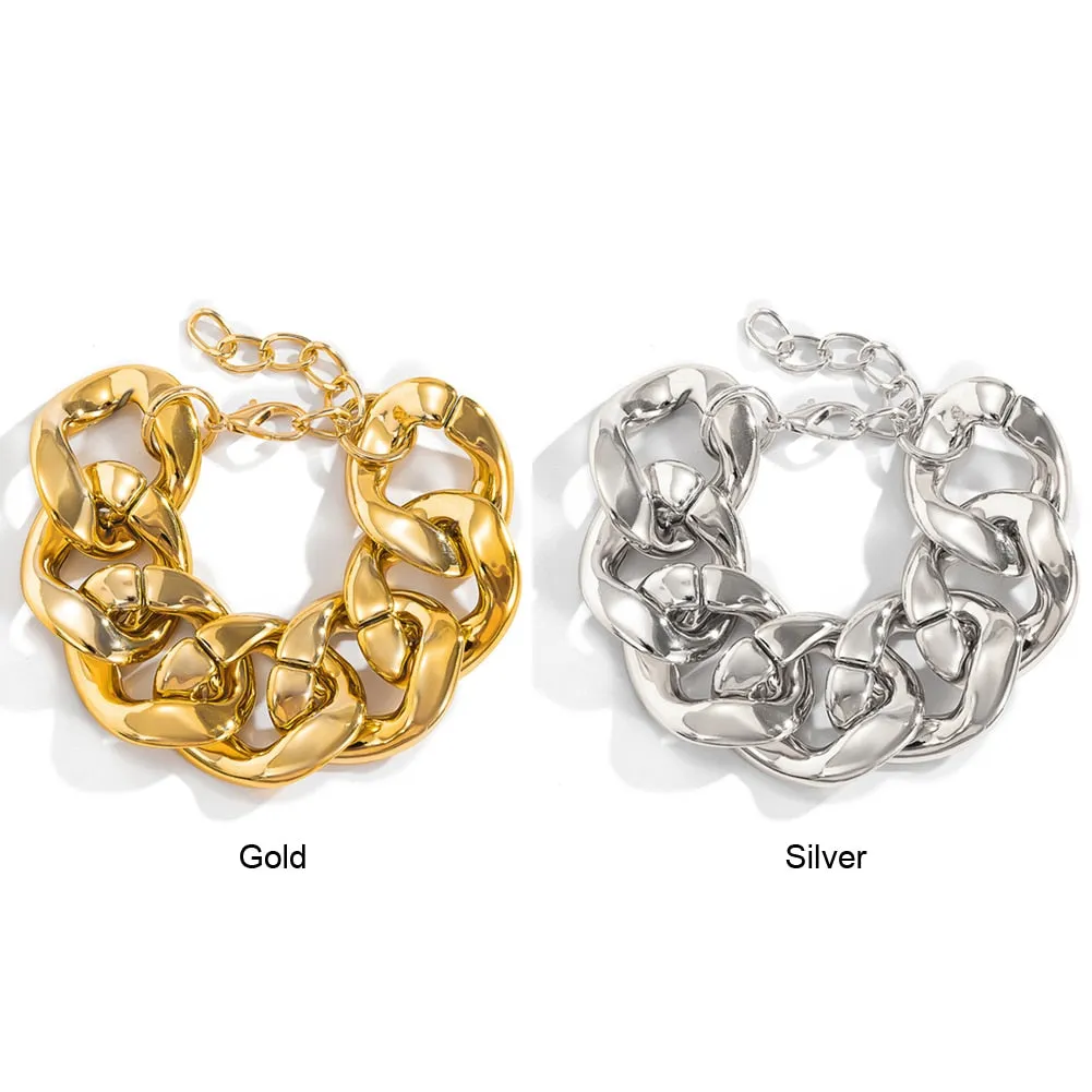 Retro Style Twist Thick Chain Bracelet
