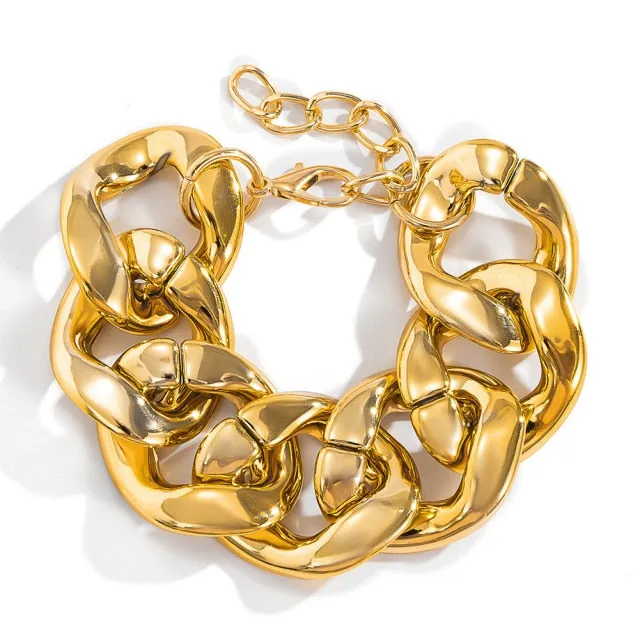 Retro Style Twist Thick Chain Bracelet