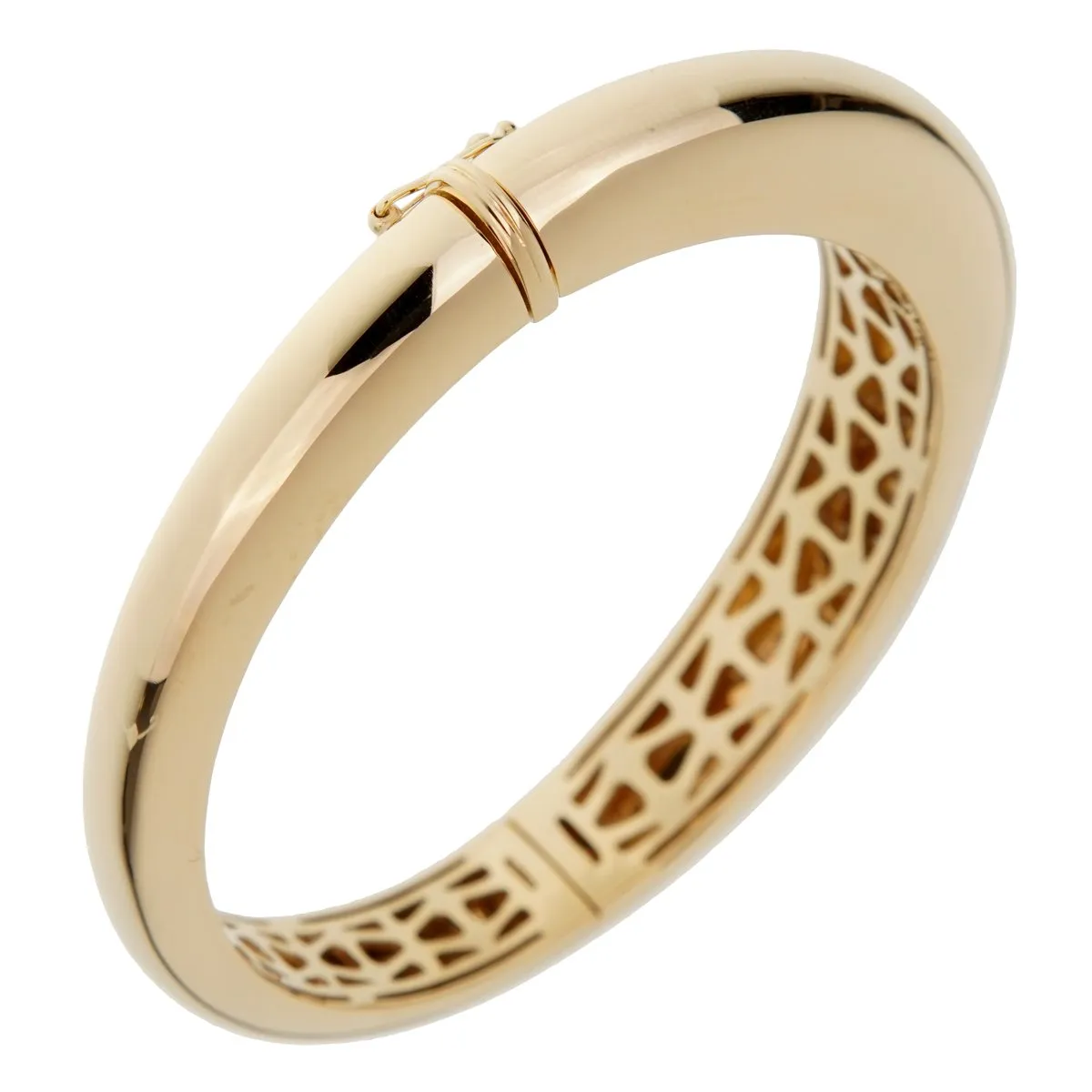 Roberto Coin Capri Diamond Yellow Gold Bangle Bracelet