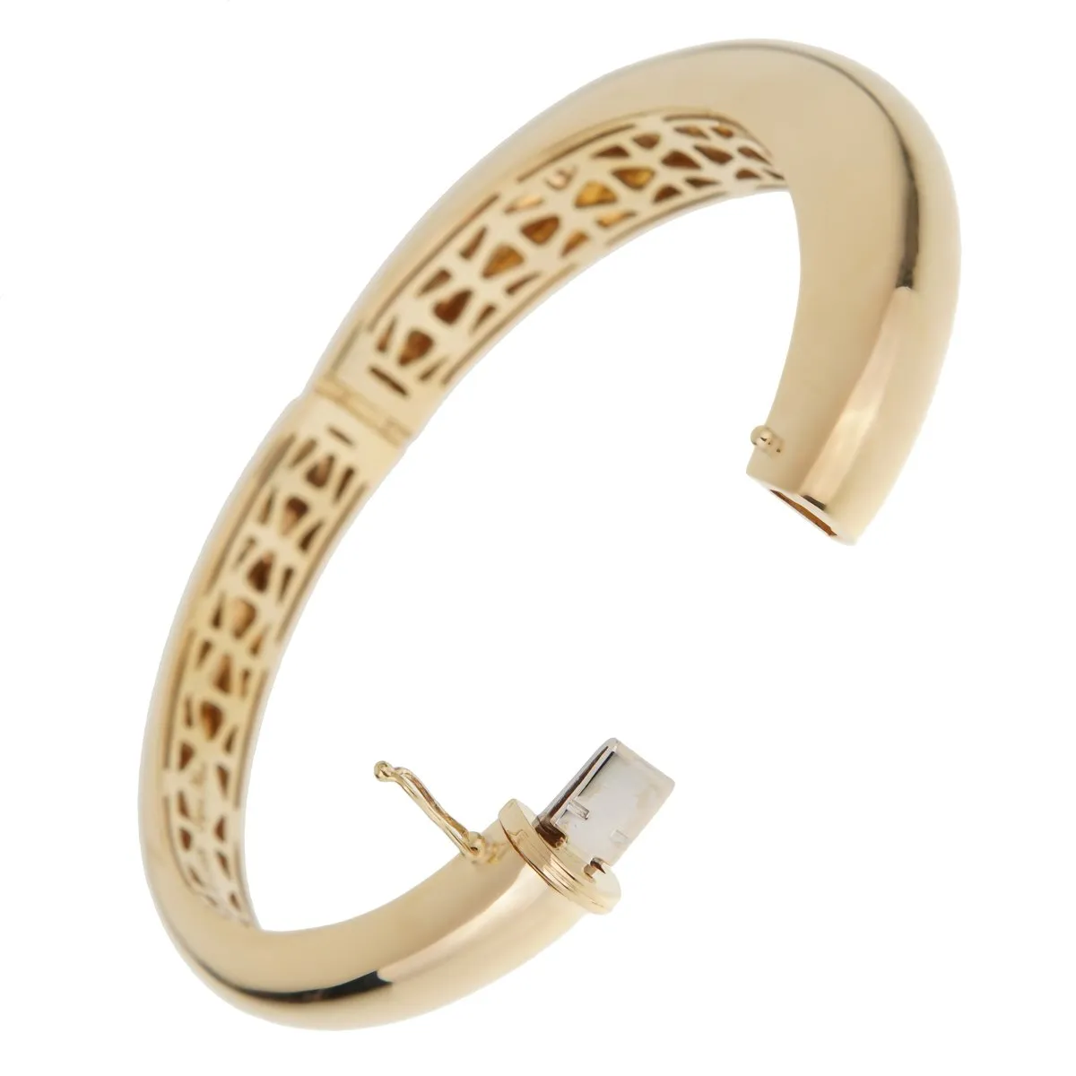 Roberto Coin Capri Diamond Yellow Gold Bangle Bracelet