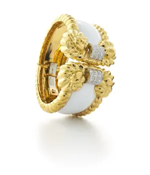 Rope Cuff, White Enamel