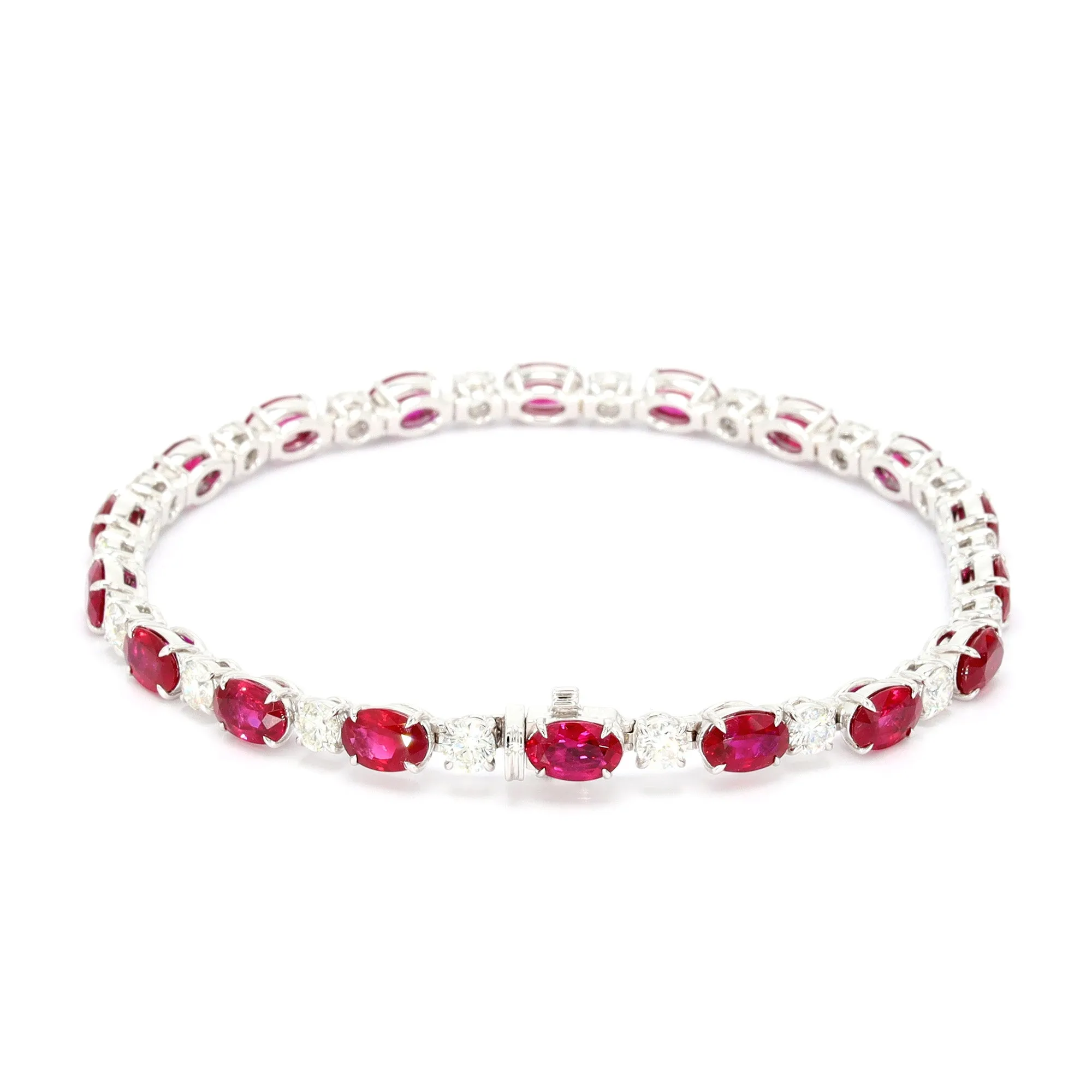 Ruby and Diamond Tennis Bracelet