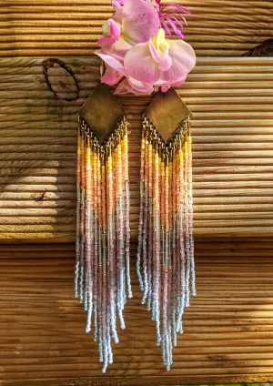 Santa Monica Beach Beaded Earrings