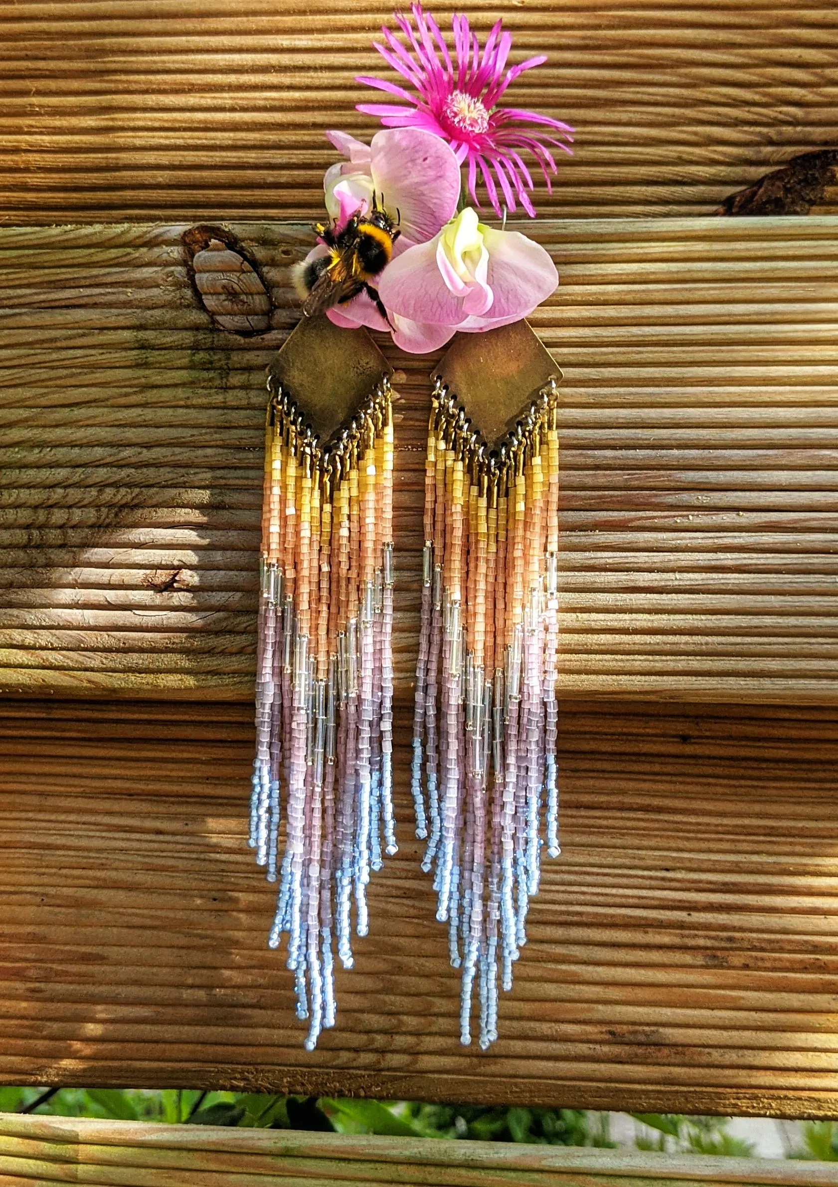 Santa Monica Beach Beaded Earrings