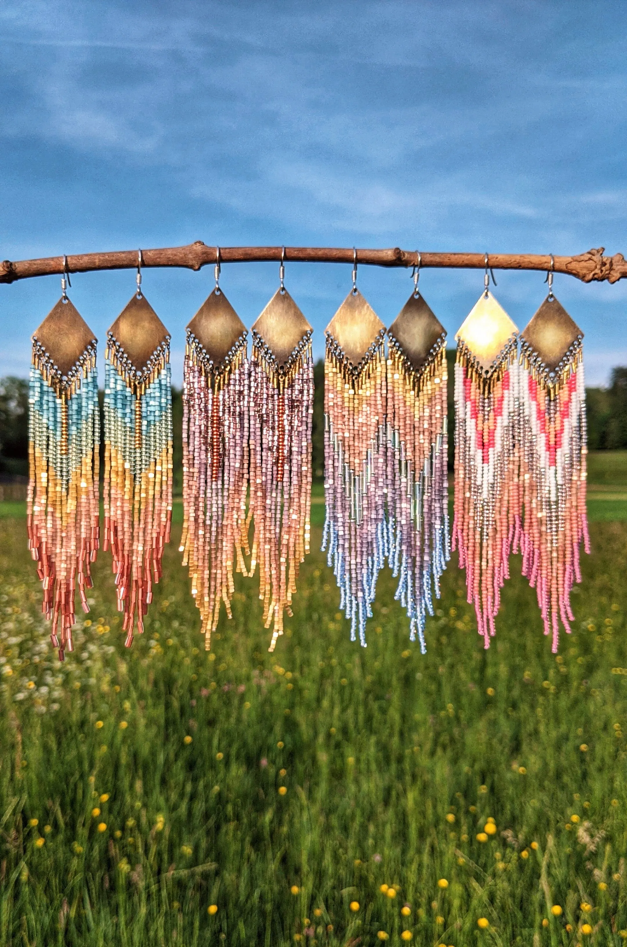 Santa Monica Beach Beaded Earrings