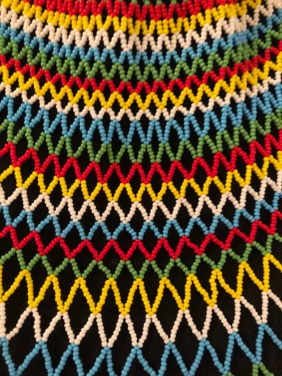 Sheba Shoulder Necklace, Multicolor | Handcrafted African Beaded Shoulder Necklace | Tribal & Ethnic | Afrocentric