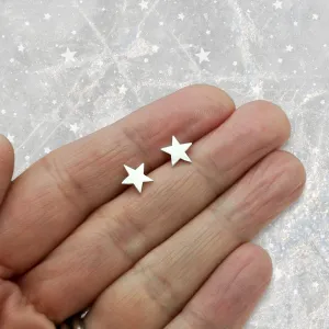 Silver Star Stud Earrings