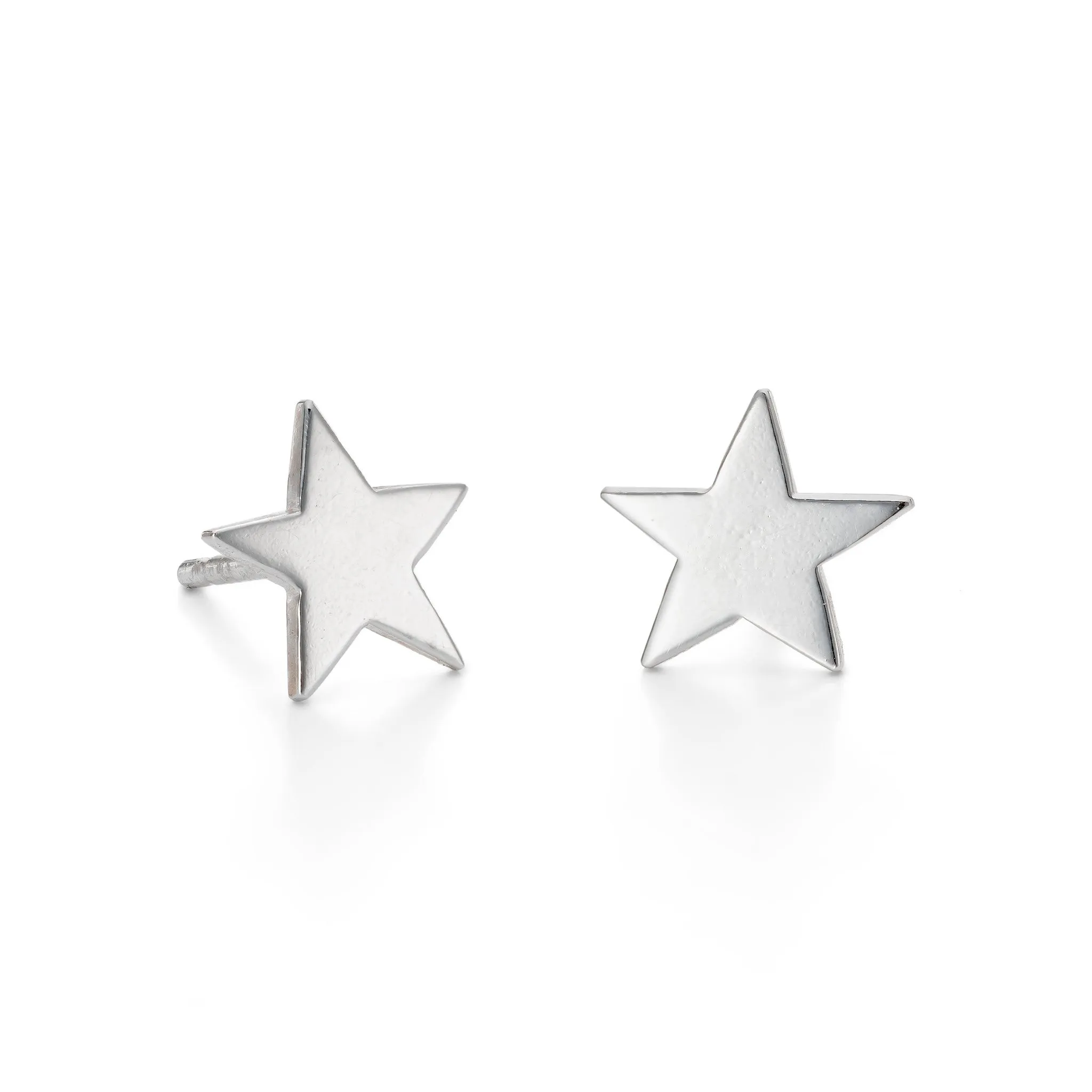 Silver Star Stud Earrings