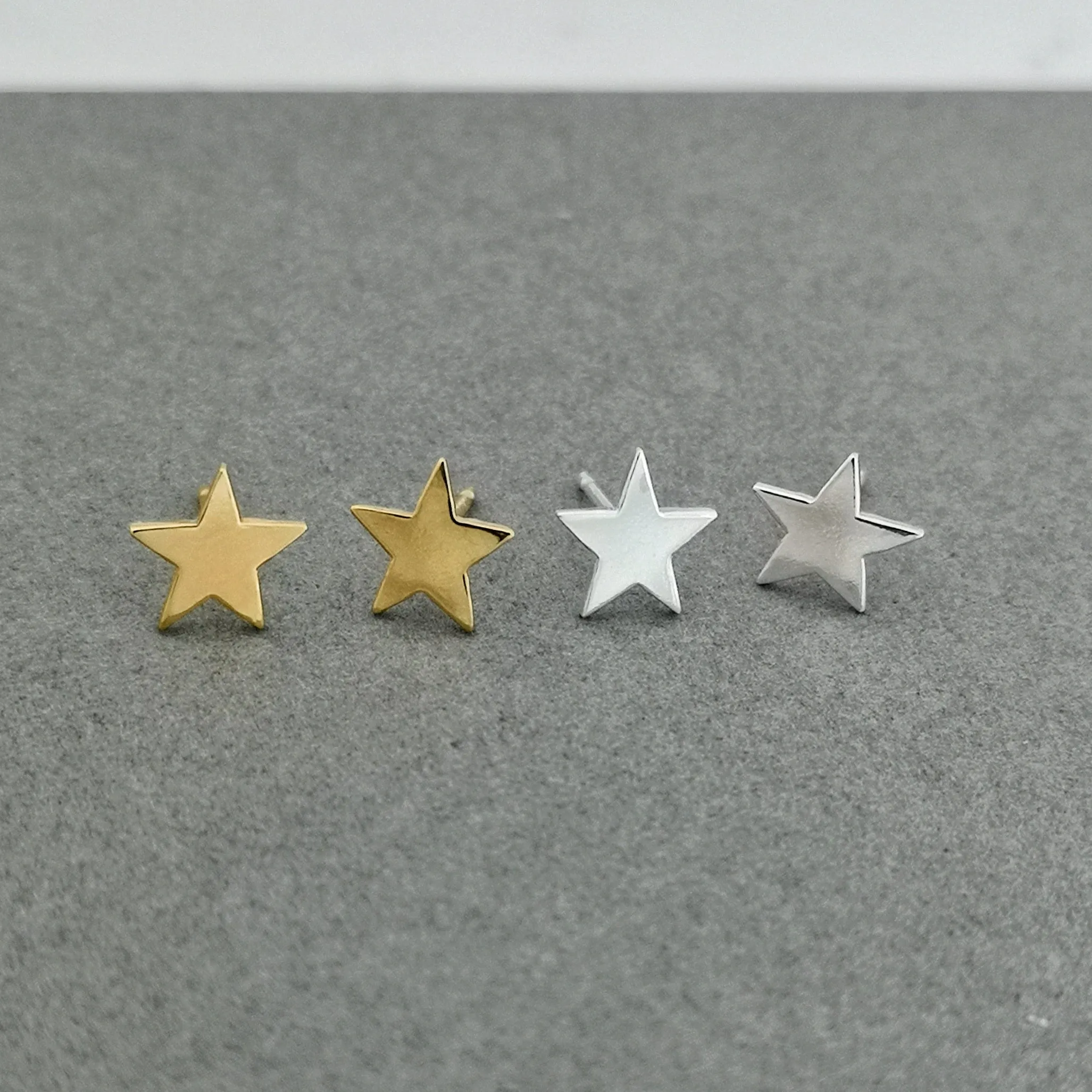 Silver Star Stud Earrings