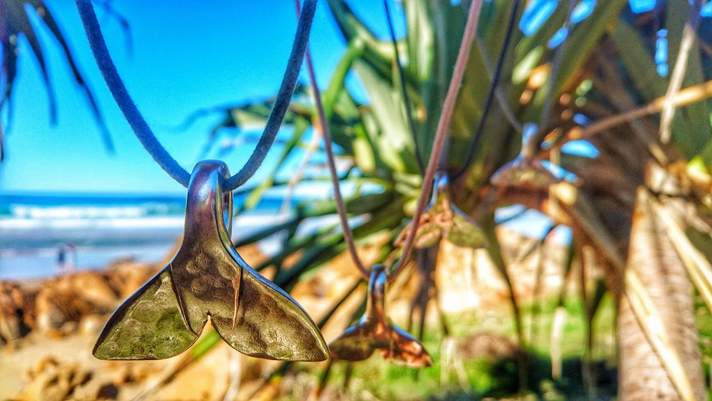 Silver Whale Tail Pendants - 3 sizes - pendant shown not necessarily one sent - all unique