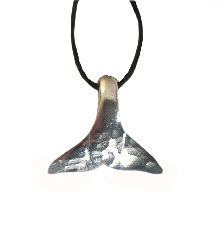 Silver Whale Tail Pendants - 3 sizes - pendant shown not necessarily one sent - all unique