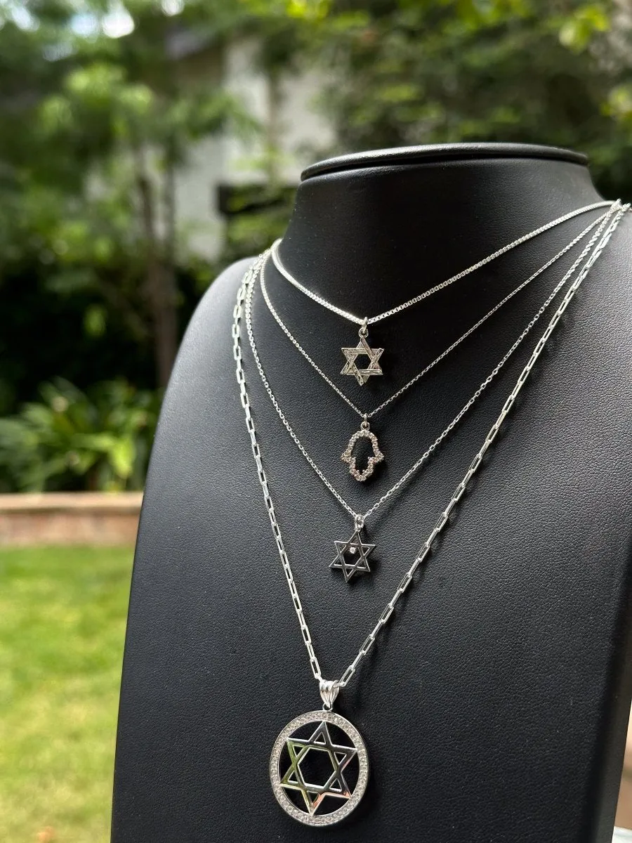 Single Sparkle Jewish Star of David Pendant