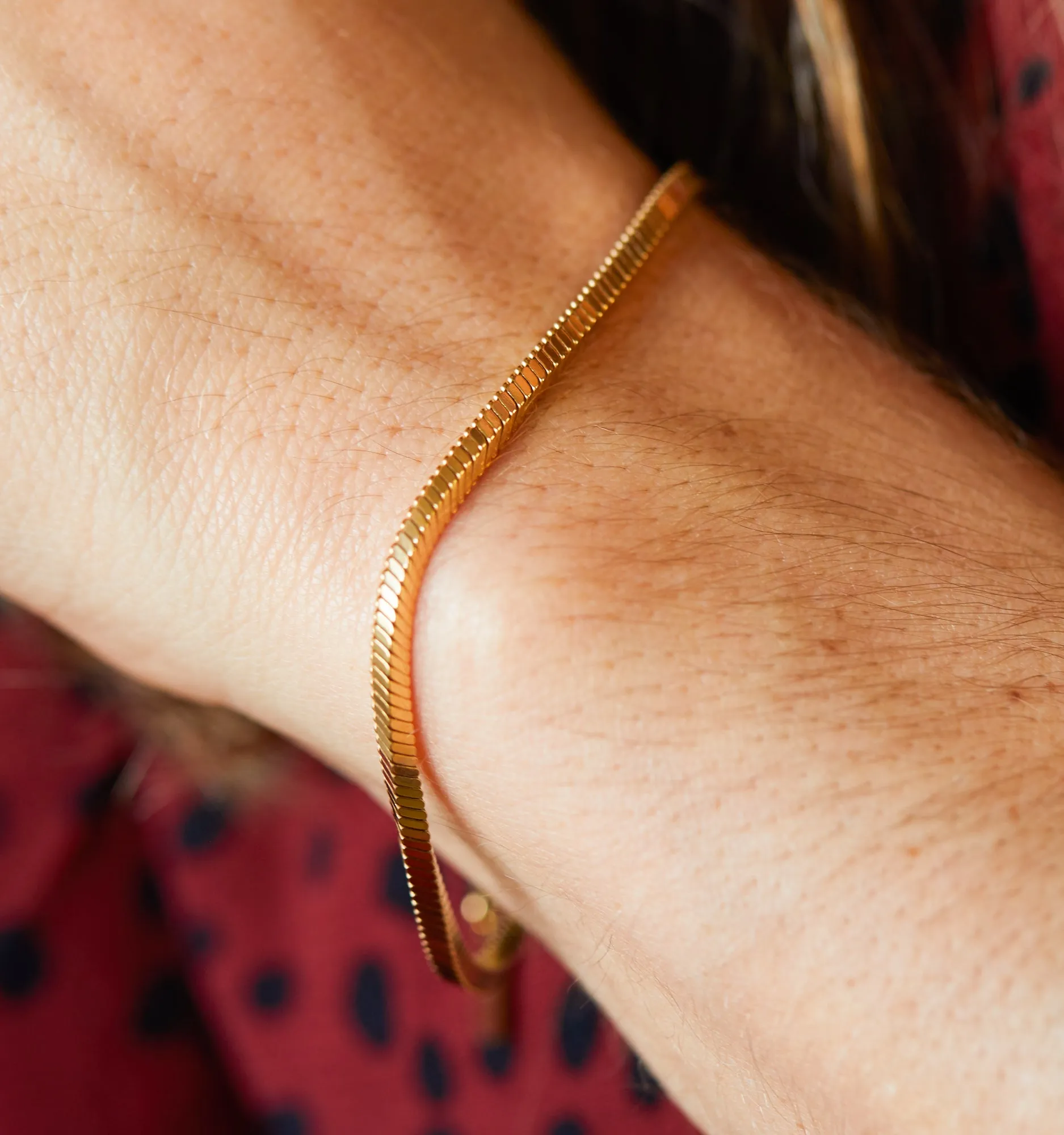 Skinny Herringbone Bracelet