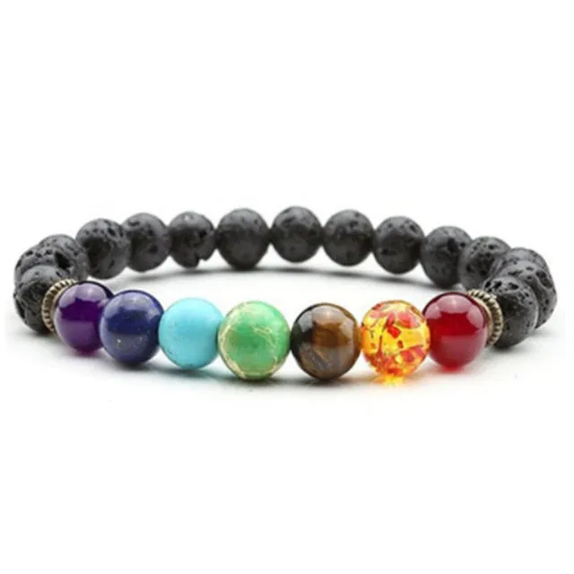 Solar Galaxy Natural Stone Chakra Bracelet