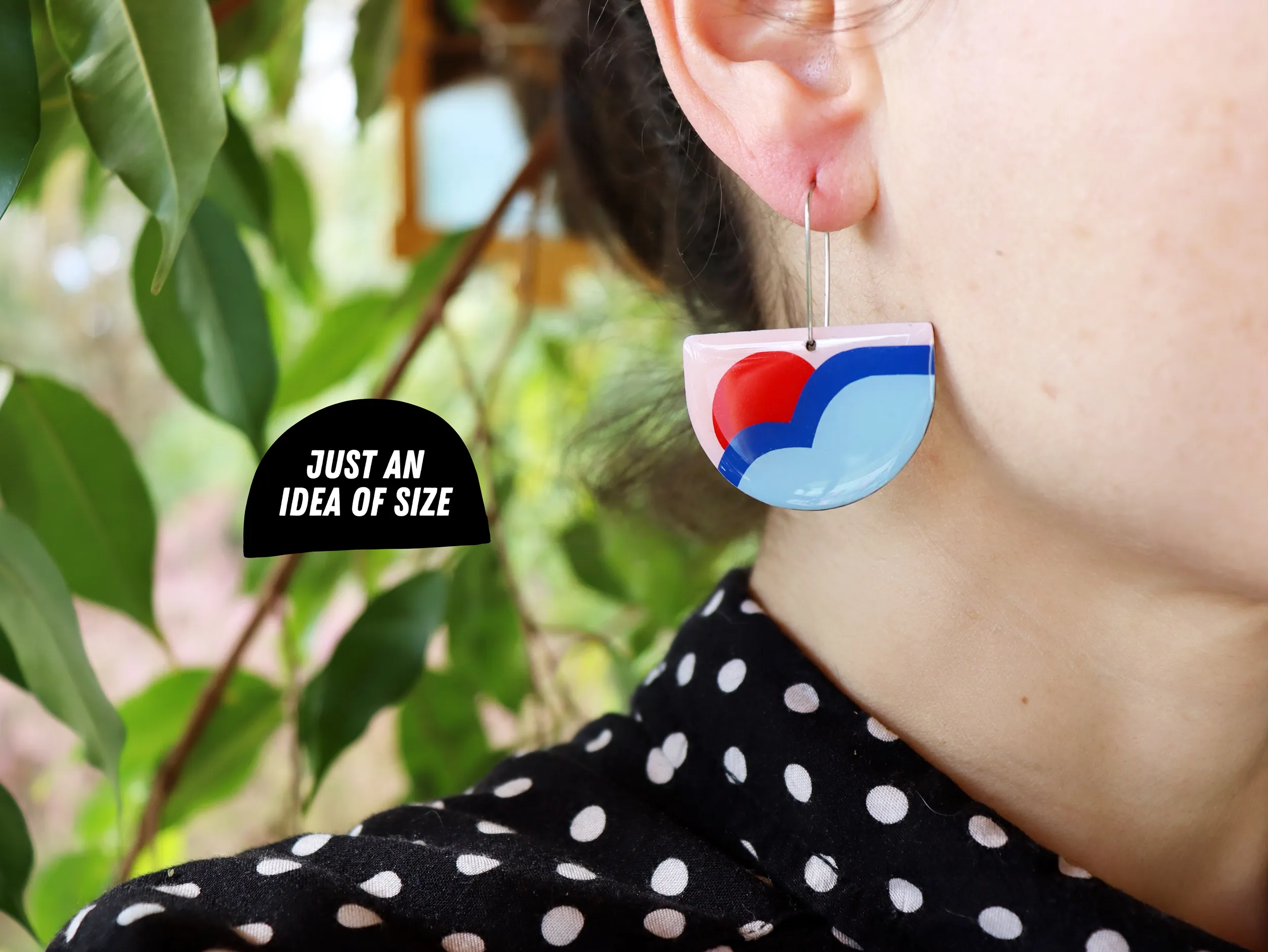 SUZY no.1 in blue & red / graphic modern upcycled design