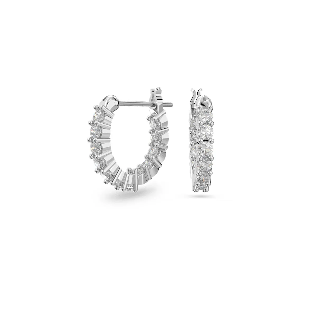 Swarovski Rhodium Plated Vittore Hoop Earrings