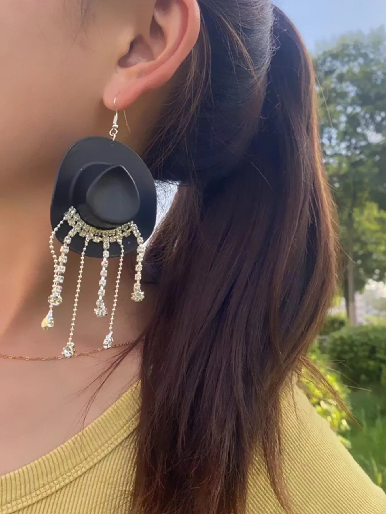 Tassel Cowboy Hat Earrings
