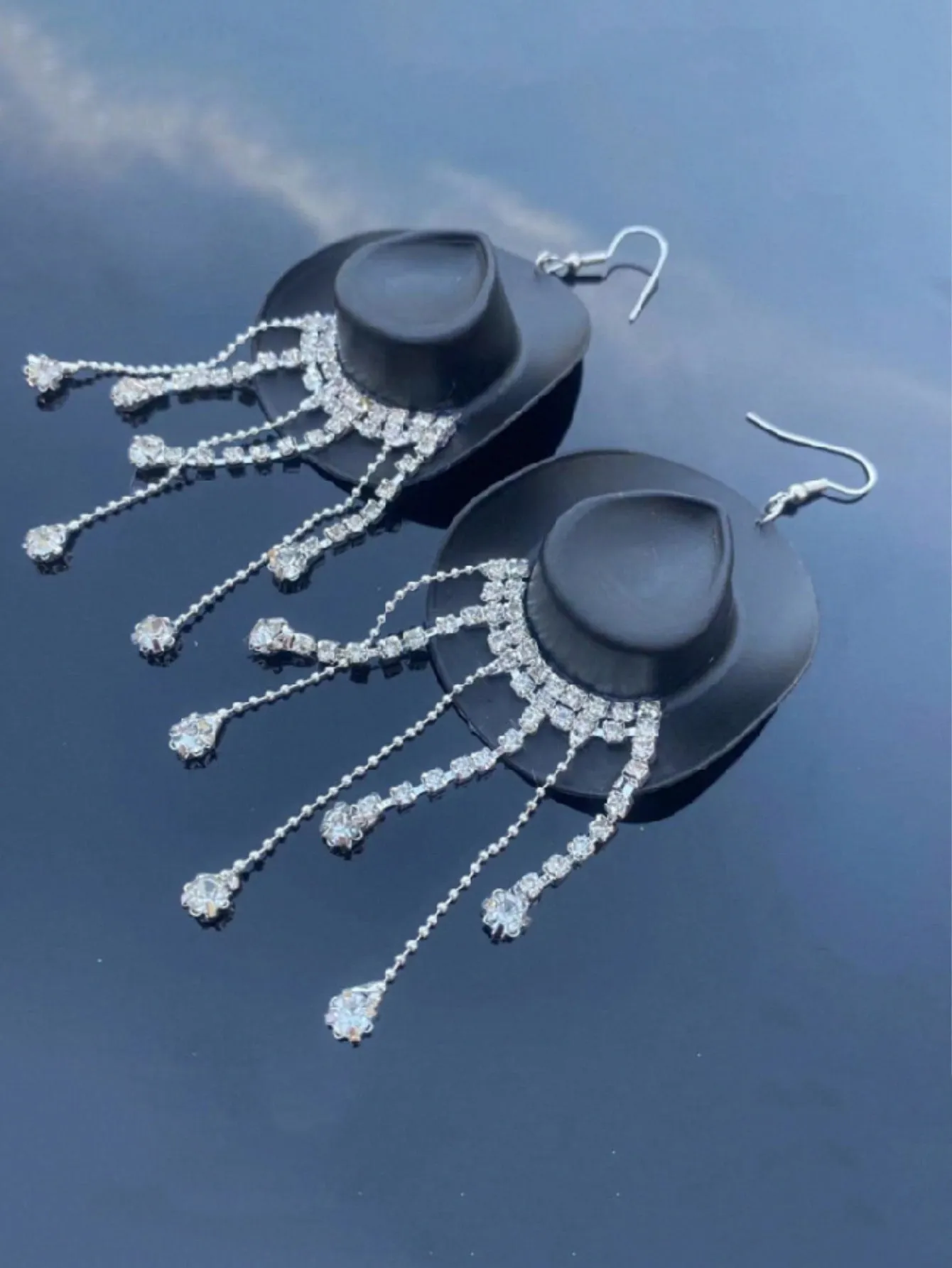 Tassel Cowboy Hat Earrings