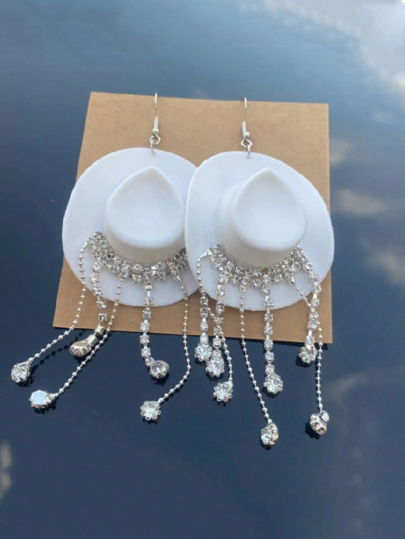 Tassel Cowboy Hat Earrings