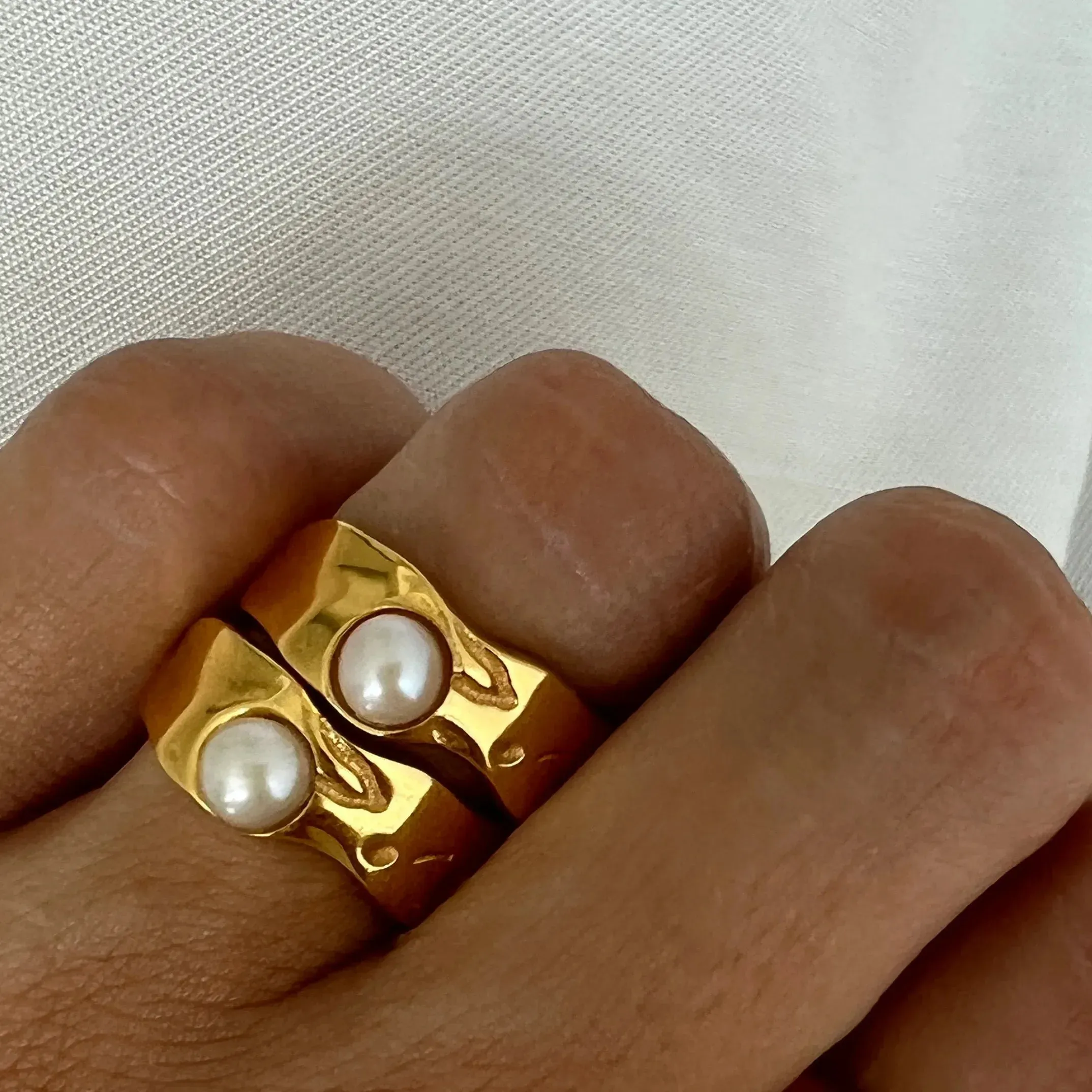 TEEK - 18K Gold PVD Plated 316L Stainless Steel Rings