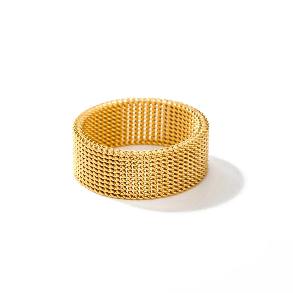 TEEK - 18K Gold PVD Plated 316L Stainless Steel Rings