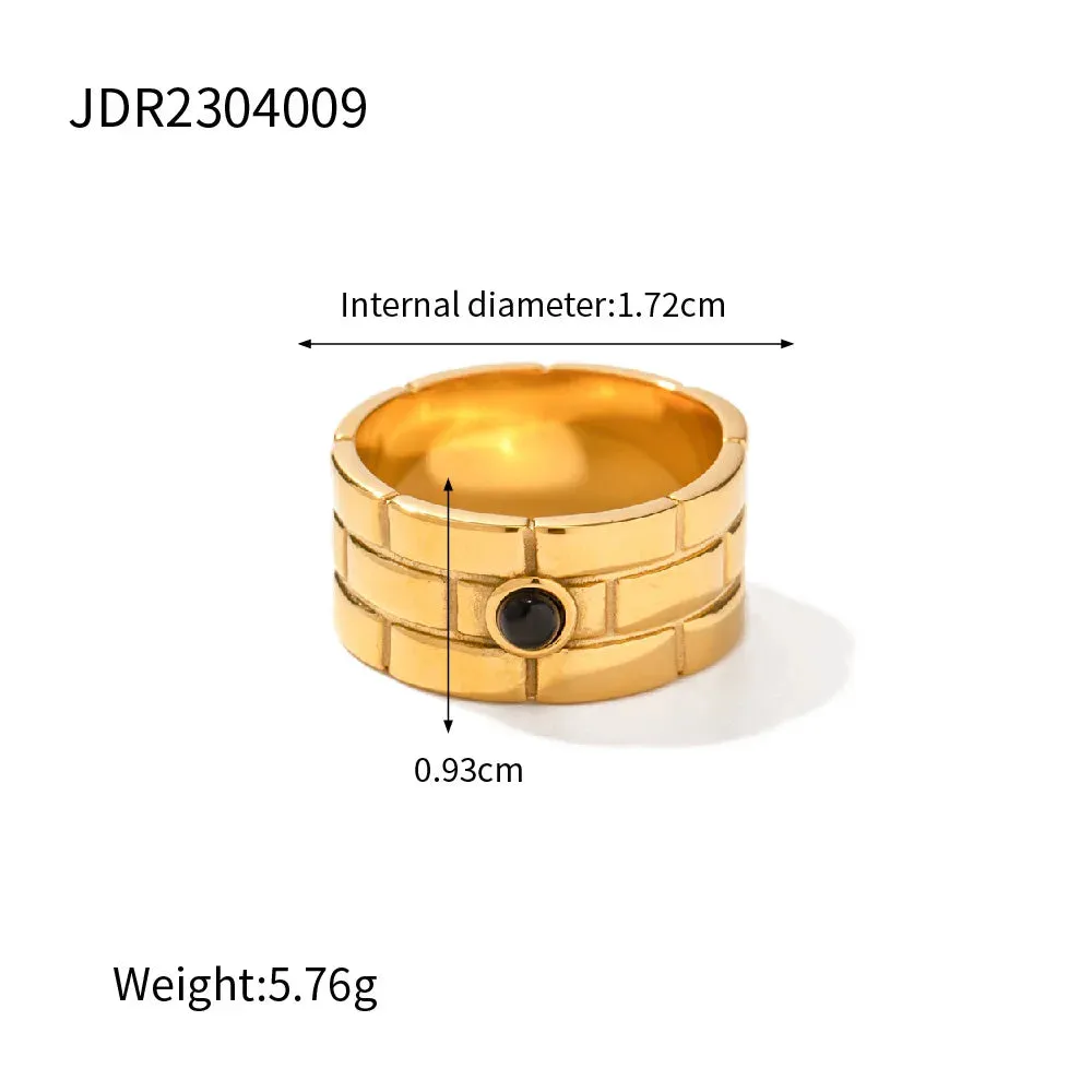 TEEK - 18K Gold PVD Plated 316L Stainless Steel Rings