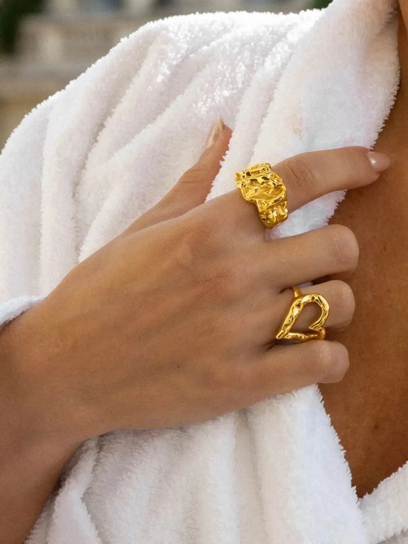 TEEK - 18K Gold PVD Plated 316L Stainless Steel Rings