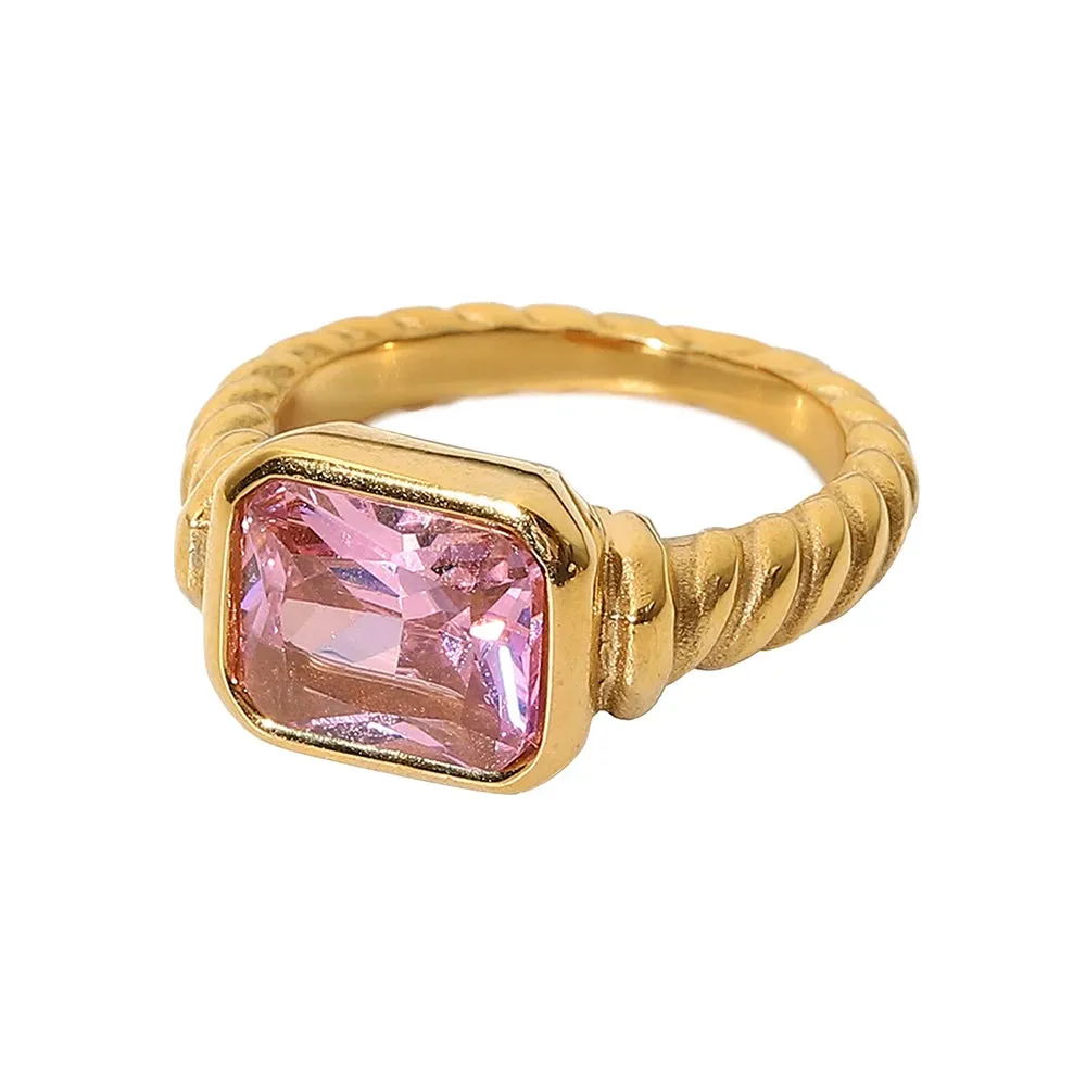 TEEK - 18K Gold PVD Plated 316L Stainless Steel Rings