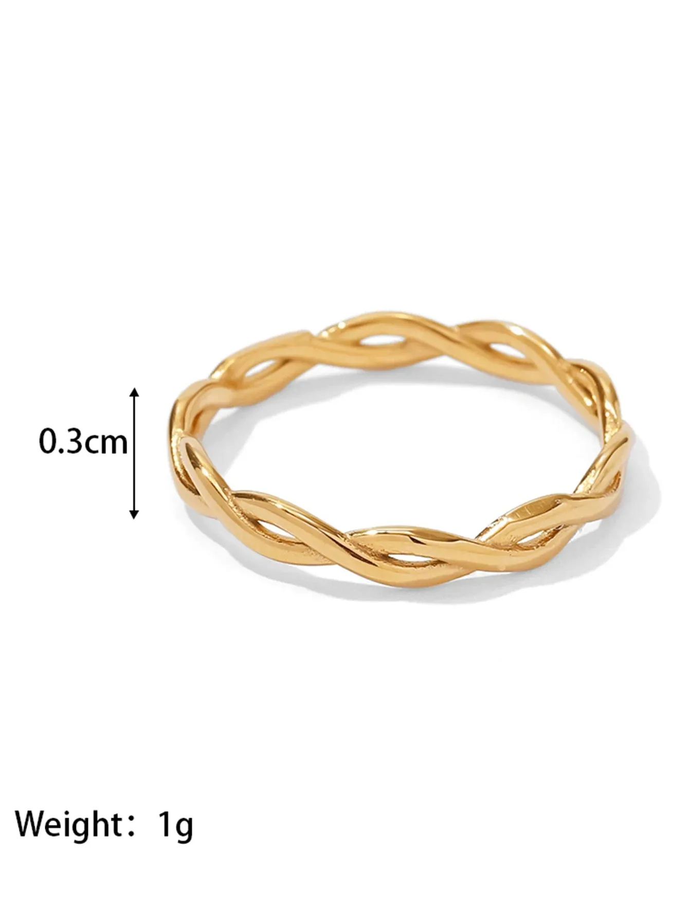 TEEK - 18K Gold PVD Plated 316L Stainless Steel Rings