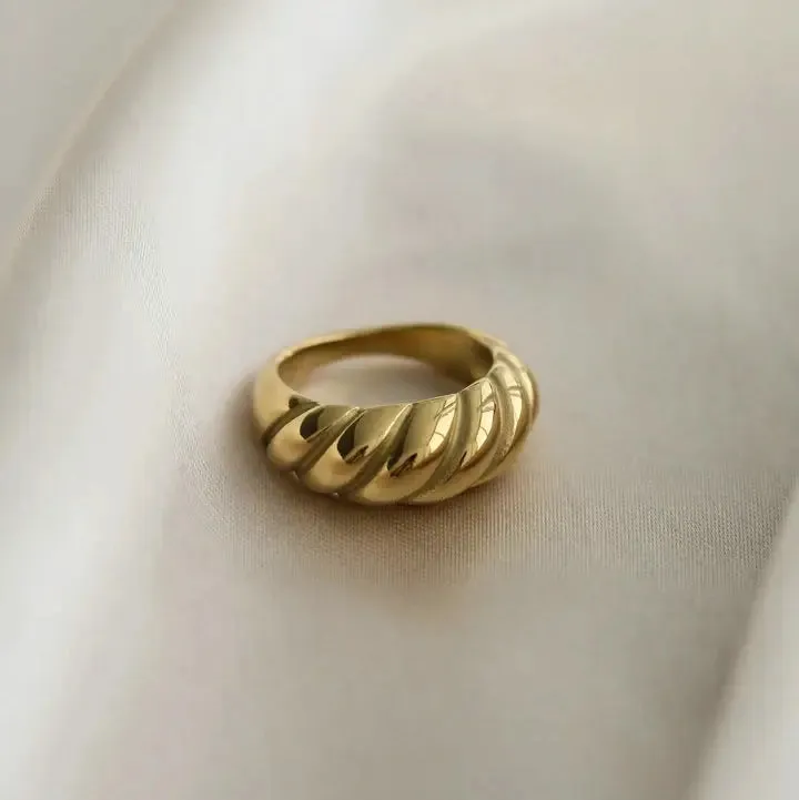 TEEK - 18K Gold PVD Plated 316L Stainless Steel Rings