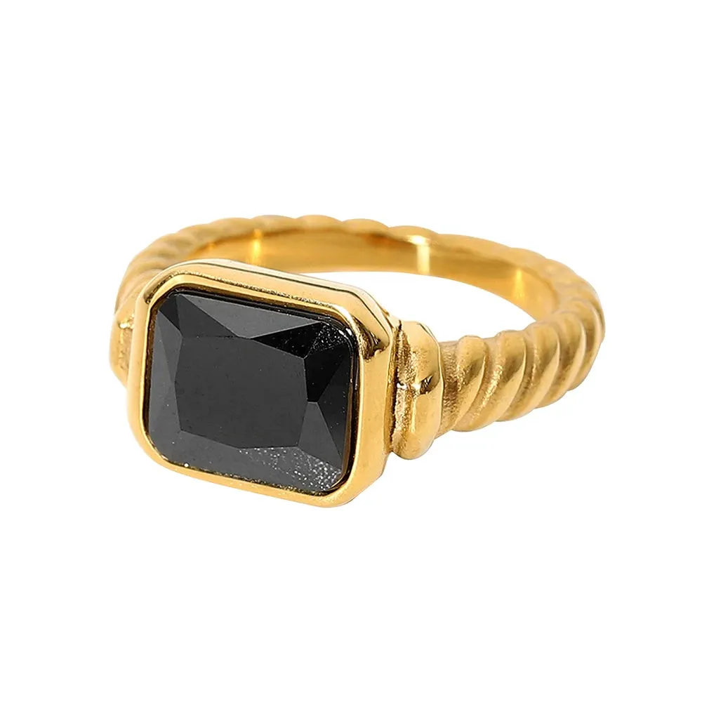 TEEK - 18K Gold PVD Plated 316L Stainless Steel Rings