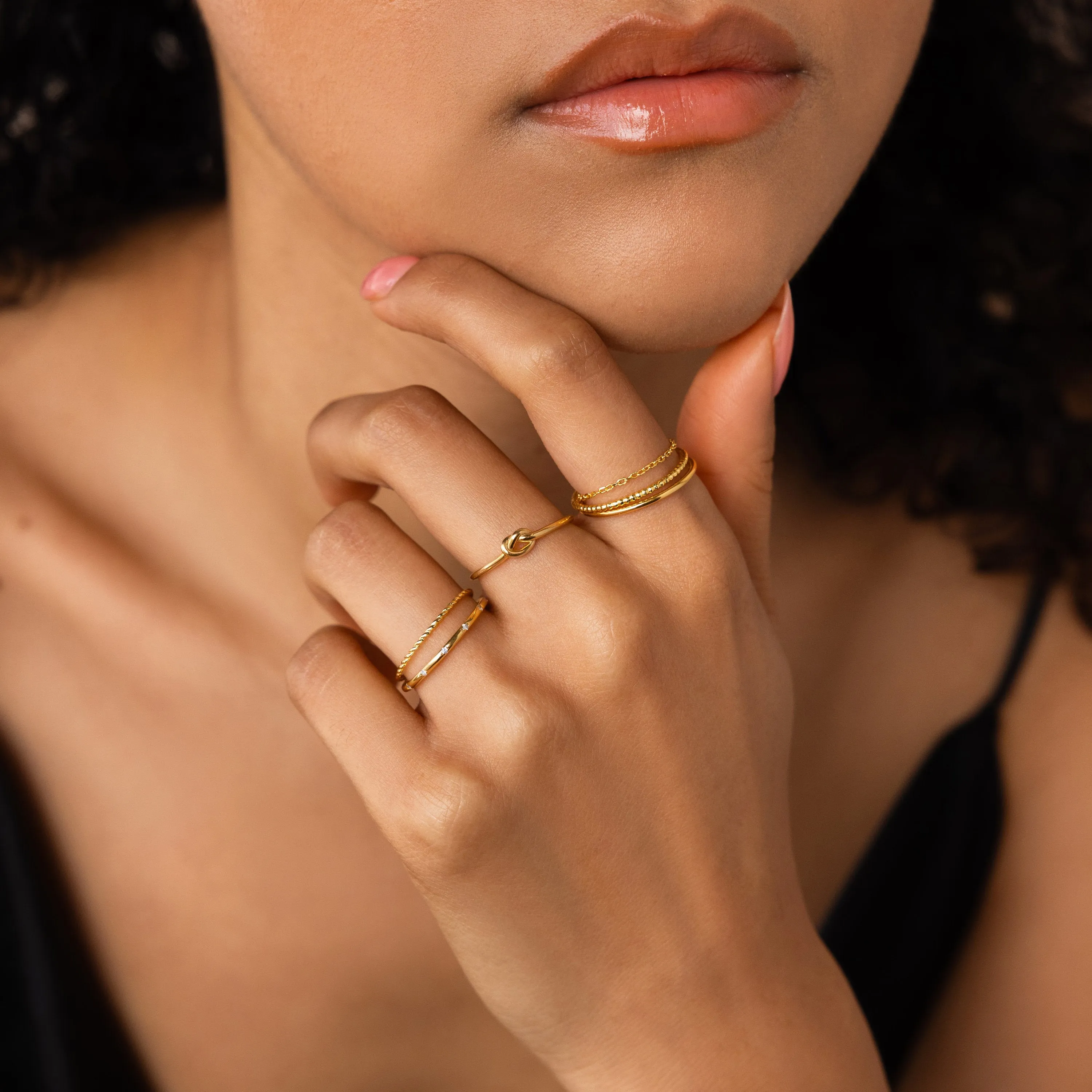 The Textured Stacking Ring Set